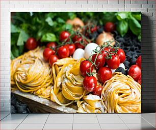 Πίνακας, Fresh Pasta and Ingredients Φρέσκα ζυμαρικά και υλικά