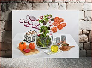 Πίνακας, Fresh Salad Ingredients Υλικά φρέσκιας σαλάτας