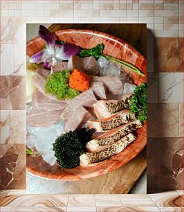 Πίνακας, Fresh Sashimi Platter Φρέσκια πιατέλα Sashimi