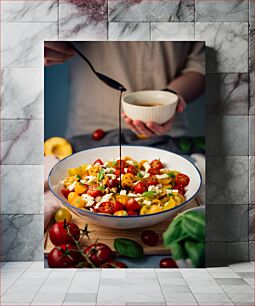 Πίνακας, Fresh Tomato Salad with Balsamic Glaze Φρέσκια ντοματοσαλάτα με γλάσο βαλσαμικού