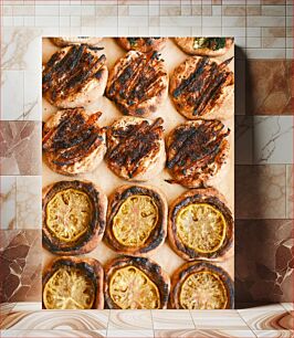 Πίνακας, Freshly Baked Mini Pizzas Μίνι Πίτσες Φρεσκοψημένες