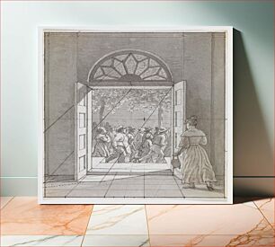 Πίνακας, From a front room.Preliminary study for "Linear perspective, Plate VI" by C.W. Eckersberg