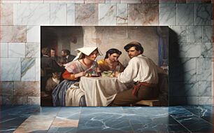 Πίνακας, From a Roman osteria by Carl Bloch