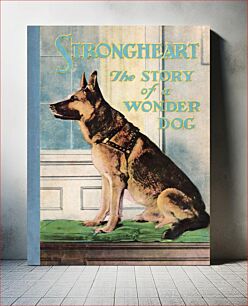 Πίνακας, Front cover of book Strongheart; The Story of a Wonder Dog (1926) chromolithograph art by Whitman Publishing Company, Inc
