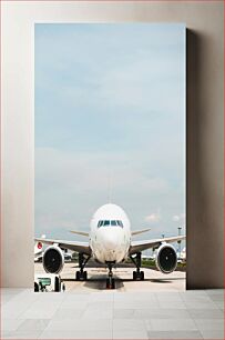 Πίνακας, Front View of an Airplane on the Tarmac Μπροστινή όψη ενός αεροπλάνου στην άσφαλτο