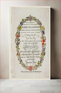 Πίνακας, Frontispiece and Title Page. Vol. II from Icones Plantarum Medico-oeconomico-technologicarum