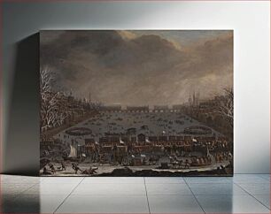 Πίνακας, Frost Fair on the Thames, with Old London Bridge in the distance