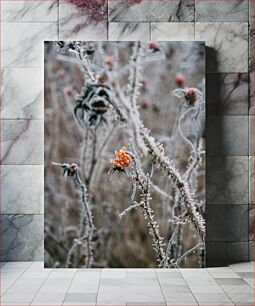 Πίνακας, Frozen Branches and Buds Κατεψυγμένα κλαδιά και μπουμπούκια