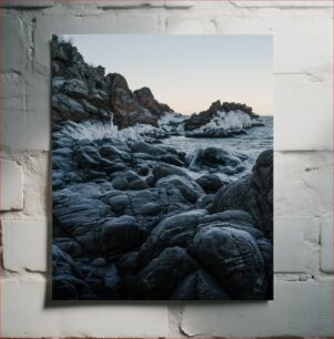 Πίνακας, Frozen Coastal Rock Formation Παγωμένος Παράκτιος Σχηματισμός Βράχων