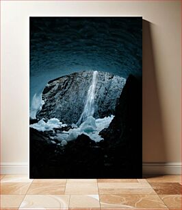 Πίνακας, Frozen Waterfall in Ice Cave Παγωμένος καταρράκτης στο σπήλαιο πάγου