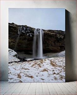 Πίνακας, Frozen Waterfall in Winter Παγωμένος καταρράκτης το χειμώνα