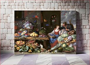 Πίνακας, Fruit and Vegetable Market with a Young Fruit Seller (1650–1660) by Jan van Kessel