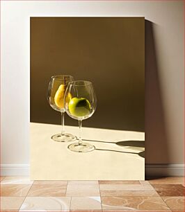 Πίνακας, Fruit in Wine Glasses Still Life Φρούτα σε ποτήρια κρασιού Νεκρή φύση