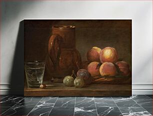 Πίνακας, Fruit, Jug, and a Glass (ca. 1726–1728) by Jean Siméon Chardin