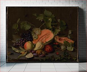 Πίνακας, Fruit piece with melons and grapes by Otto Diderich Ottesen