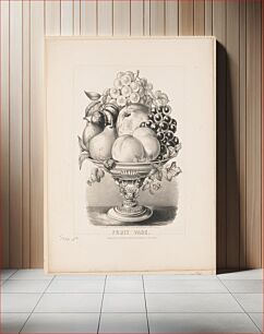 Πίνακας, Fruit vase (1870) by Currier & Ives