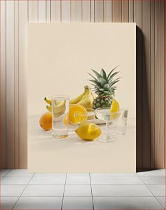 Πίνακας, Fruits and Glasses Arrangement Σύνθεση φρούτων και ποτηριών