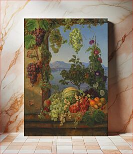 Πίνακας, Fruits in an Italian landscape by Christine Marie Lovmand