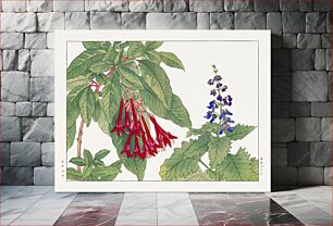 Πίνακας, Fuchsia flower, Japanese woodblock art