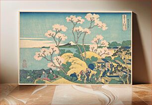 Πίνακας, Fuji from Gotenyama on the Tōkaidō at Shinagawa (Tōkaidō Shinagawa Gotenyama no Fuji), from the series Thirty-six Views of Mount Fuji (Fugaku sanjūrokkei)