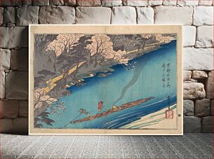 Πίνακας, Full Blossom at Arashiyama on the Oi River by Utagawa Hiroshige