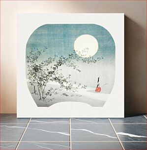Πίνακας, Full Moon and Autumn Flowers by the Stream (ca. 1895) by Ogata Gekko