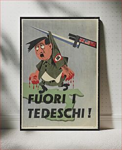 Πίνακας, Fuori i tedeschi! Vintage propaganda poster from World War 2
