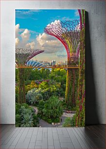 Πίνακας, Futuristic Garden with Modern Structures Φουτουριστικός Κήπος με Σύγχρονες Κατασκευές
