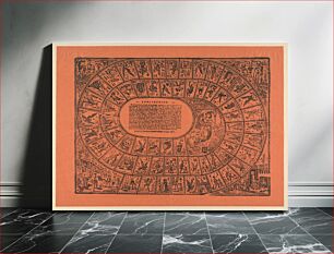 Πίνακας, Game of the Goose, with the rules printed in the center