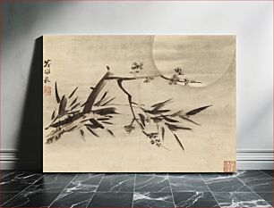 Πίνακας, Gao Qipei - Bamboo, Plum Blossoms and Moon - Walters Art Museum