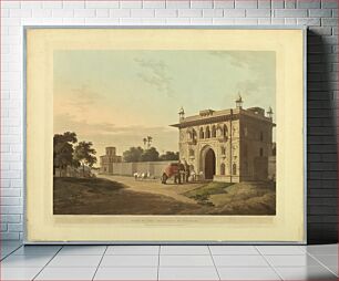 Πίνακας, Gate of the Loll-Baug at Fyzabad, from "Oriental Scenery: Twenty Four Views in Hindoostan" by Thomas Daniell, British, 1749 - 1840