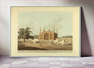 Πίνακας, Gate of the Tomb of the Emperor Akbar, At Secundra, Near Agra, from "Oriental Scenery: Twenty Four Views in Hindoostan" by Thomas Daniell, British, 1749 - 1840