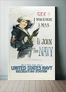 Πίνακας, Gee I wish I were a Man, I'd Join the Navy, Howard Chandler Christy