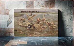 Πίνακας, Geese on the Island of Saltholm by Theodor Philipsen