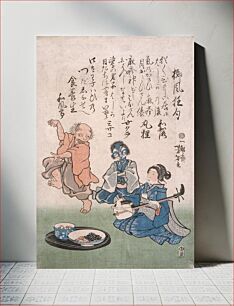Πίνακας, Geisha Accompanying Dancing Measles with Samisen by Tsukioka Yoshitoshi