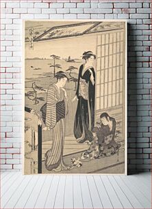 Πίνακας, Genji in Exile at Suma, from the series Genji in Fashionable Modern Guise (Fūryū yatsushi Genji: Suma)