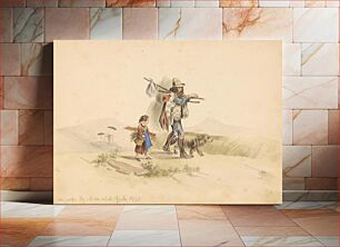 Πίνακας, Genre scene (peasant with a little girl and a dog), Julius Odescalchi