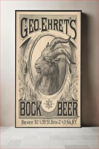 Πίνακας, Geo. Ehret's Bock beer, Hell Gate Brewery