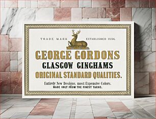 Πίνακας, George Gordons Glasgow Ginghams original standard qualities (1846)