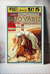 Πίνακας, "George Kleine presents the Cines photo drama Quo Vadis: Lygia Bound to the Wild Bull
