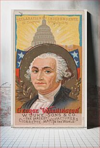 Πίνακας, George Washington, from the series Great Americans (N76) for Duke brand cigarettes issued by W. Duke, Sons & Co. (New York and Durham, N.C.)