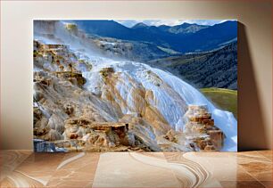 Πίνακας, Geothermal Terraces with Mountainous Backdrop Γεωθερμικές βεράντες με ορεινό φόντο