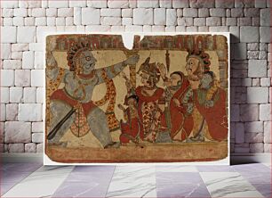 Πίνακας, Ghatotkacha Abducting Vatsala?, Scene from the Story of the Marriage of Abhimanyu and Vatsala, Folio from a Mahabharata ([War of the] Great Bharatas)