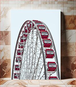 Πίνακας, Giant Ferris Wheel with Red Cabins Γιγαντιαία ρόδα με κόκκινες καμπίνες