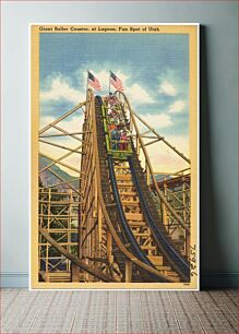 Πίνακας, Giant roller coaster, at Lagoon, fun spot of Utah