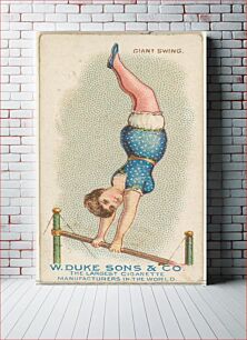 Πίνακας, Giant Swing, from the Gymnastic Exercises series (N77) for Duke brand cigarettes issued by W. Duke, Sons & Co