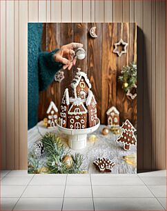 Πίνακας, Gingerbread House Decorations Διακοσμήσεις σπιτιών με μελόψωμο