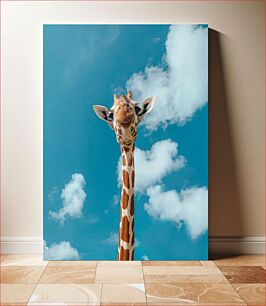Πίνακας, Giraffe Under a Clear Sky Καμηλοπάρδαλη κάτω από έναν καθαρό ουρανό