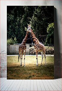 Πίνακας, Giraffes in Nature Καμηλοπαρδάλεις στη φύση
