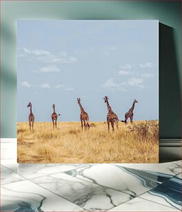 Πίνακας, Giraffes in the Savanna Καμηλοπαρδάλεις στη Σαβάνα